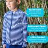 image:imageSwimZip UPF 50 Long Sleeve Rash Guard for Boys and Girls  Baby Toddler KidsNavy Stripe