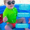 image:imageSwimZip UPF 50 Long Sleeve Rash Guard for Boys and Girls  Baby Toddler KidsNeon Green