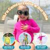 image:imageSwimZip UPF 50 Long Sleeve Rash Guard for Boys and Girls  Baby Toddler KidsNeon Pink