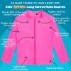image:imageSwimZip UPF 50 Long Sleeve Rash Guard for Boys and Girls  Baby Toddler KidsNeon Pink
