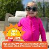 image:imageSwimZip UPF 50 Long Sleeve Rash Guard for Boys and Girls  Baby Toddler KidsNeon Pink