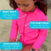 image:imageSwimZip UPF 50 Long Sleeve Rash Guard for Boys and Girls  Baby Toddler KidsNeon Pink