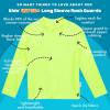 image:imageSwimZip UPF 50 Long Sleeve Rash Guard for Boys and Girls  Baby Toddler KidsNeon Yellow