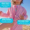 image:imageSwimZip UPF 50 Long Sleeve Rash Guard for Boys and Girls  Baby Toddler KidsPink