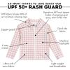 image:imageSwimZip UPF 50 Long Sleeve Rash Guard for Boys and Girls  Baby Toddler KidsPink Gingham