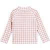 image:imageSwimZip UPF 50 Long Sleeve Rash Guard for Boys and Girls  Baby Toddler KidsPink Gingham