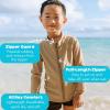 image:imageSwimZip UPF 50 Long Sleeve Rash Guard for Boys and Girls  Baby Toddler KidsSandy Beach