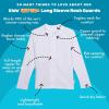 image:imageSwimZip UPF 50 Long Sleeve Rash Guard for Boys and Girls  Baby Toddler KidsWhite