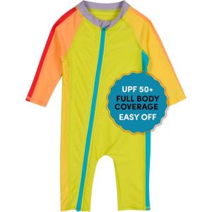 image:imageSwimZip Boys LongSleeve UPF 50 Swimsuit for Baby Toddler amp Little BoysColor Pop