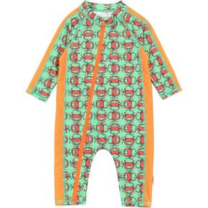 image:imageSwimZip Boys LongSleeve UPF 50 Swimsuit for Baby Toddler amp Little BoysCrab