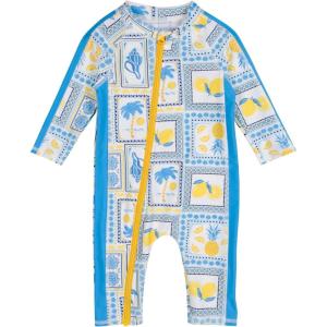 image:imageSwimZip Boys LongSleeve UPF 50 Swimsuit for Baby Toddler amp Little BoysMediterranean Lemons
