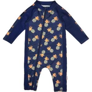 image:imageSwimZip Boys LongSleeve UPF 50 Swimsuit for Baby Toddler amp Little BoysPineapples