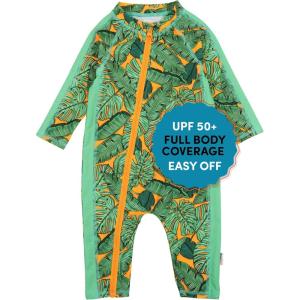 image:imageSwimZip Boys LongSleeve UPF 50 Swimsuit for Baby Toddler amp Little BoysThe Tropics