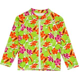 image:imageSwimZip UPF 50 Long Sleeve Rash Guard for Boys and Girls  Baby Toddler KidsHibiscus