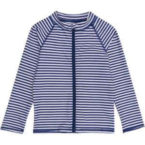 image:imageSwimZip UPF 50 Long Sleeve Rash Guard for Boys and Girls  Baby Toddler KidsNavy Stripe