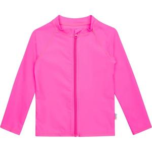 image:imageSwimZip UPF 50 Long Sleeve Rash Guard for Boys and Girls  Baby Toddler KidsNeon Pink
