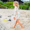 image:imageSwimZip Girls Long Sleeve Swim Dress Cover Up Swimsuit  UPF 50 Sun ProtectionBlossom