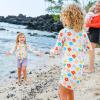 image:imageSwimZip Girls Long Sleeve Swim Dress Cover Up Swimsuit  UPF 50 Sun ProtectionBlossom