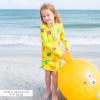 image:imageSwimZip Girls Long Sleeve Swim Dress Cover Up Swimsuit  UPF 50 Sun ProtectionCoral