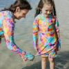 image:imageSwimZip Girls Long Sleeve Swim Dress Cover Up Swimsuit  UPF 50 Sun ProtectionImpressions