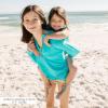 image:imageSwimZip Girls Long Sleeve Swim Dress Cover Up Swimsuit  UPF 50 Sun ProtectionScuba Blue
