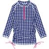 image:imageSwimZip Girls Long Sleeve Swim Dress Cover Up Swimsuit  UPF 50 Sun ProtectionNavy Gingham