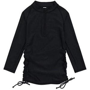 image:imageSwimZip Girls Long Sleeve Swim Dress Cover Up Swimsuit  UPF 50 Sun ProtectionBlack