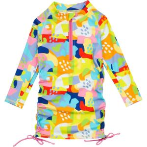 image:imageSwimZip Girls Long Sleeve Swim Dress Cover Up Swimsuit  UPF 50 Sun ProtectionJoyful