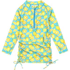image:imageSwimZip Girls Long Sleeve Swim Dress Cover Up Swimsuit  UPF 50 Sun ProtectionLemons