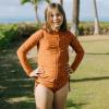 image:imageSwimZip Girls UPF 50 3Piece Long Sleeve Rash Guard Tankini amp Bikini BottomsDesert