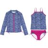 image:imageSwimZip Girls UPF 50 3Piece Long Sleeve Rash Guard Tankini amp Bikini BottomsOcean Breeze