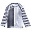 image:imageSwimZip UPF 50 Long Sleeve Rash Guard for Boys and Girls  Baby Toddler Kids Navy Stripe