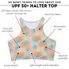image:imageSwimZip Womens Halter Top Swim Suit with UPF 50 Sun ProtectionGroovy
