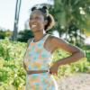 image:imageSwimZip Womens Halter Top Swim Suit with UPF 50 Sun ProtectionGroovy
