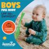 image:imageSwimZip Boys LongSleeve UPF 50 Swimsuit for Baby Toddler amp Little BoysJellyfish Green