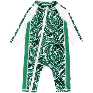 image:imageSwimZip Boys LongSleeve UPF 50 Swimsuit for Baby Toddler amp Little BoysGreen