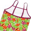 image:imageSwimZip Girls Short Sleeve Rash Guard with Tankini amp BottomsHibiscus
