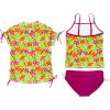 image:imageSwimZip Girls Short Sleeve Rash Guard with Tankini amp BottomsHibiscus