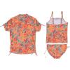 image:imageSwimZip Girls Short Sleeve Rash Guard with Tankini amp BottomsSwirl