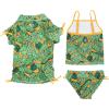 image:imageSwimZip Girls Short Sleeve Rash Guard with Tankini amp BottomsThe Tropics