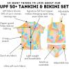 image:imageSwimZip Girls Short Sleeve Rash Guard with Tankini amp BottomsVibrant Vacay