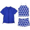 image:imageSwimZip Girls Short Sleeve Rash Guard with Tankini amp BottomsDot
