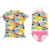 image:imageSwimZip Girls Short Sleeve Rash Guard with Tankini amp BottomsJoyful