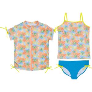 image:imageSwimZip Girls Short Sleeve Rash Guard with Tankini amp BottomsGroovy