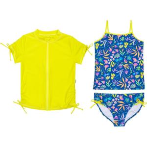 image:imageSwimZip Girls Short Sleeve Rash Guard with Tankini amp BottomsTropadelic