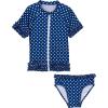 image:imageSwimZip Sassy Surfer  UV Sun Protective Rash Guard Swimsuit Set SwimwearNavy Blue