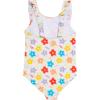 image:imageSwimZip Girls Ruffle OnePiece Swimsuit with UPF 50 Sun ProtectionBlossom