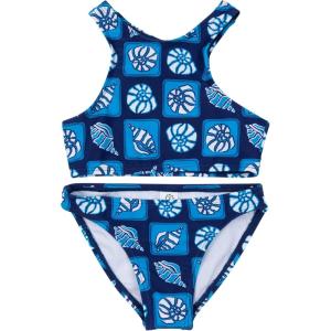 image:imageSwimZip Girls Halter Top and Bikini Bottom 2 Piece Set UPF 50 Sun ProtectionCoastal